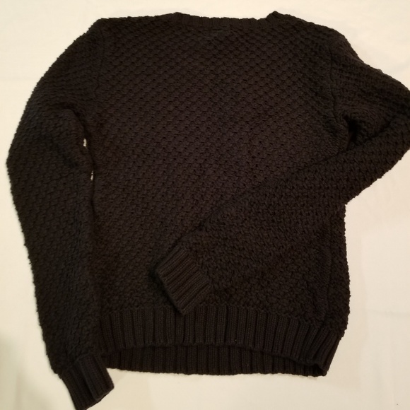 Women's heavy knit sweater navy blue - Picture 2 of 4